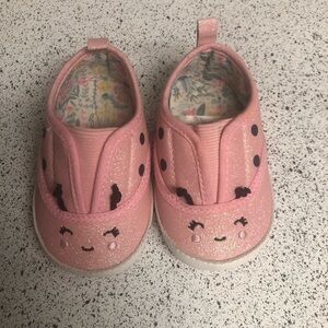 Carter's Pink Bunny Face Baby  Shoes